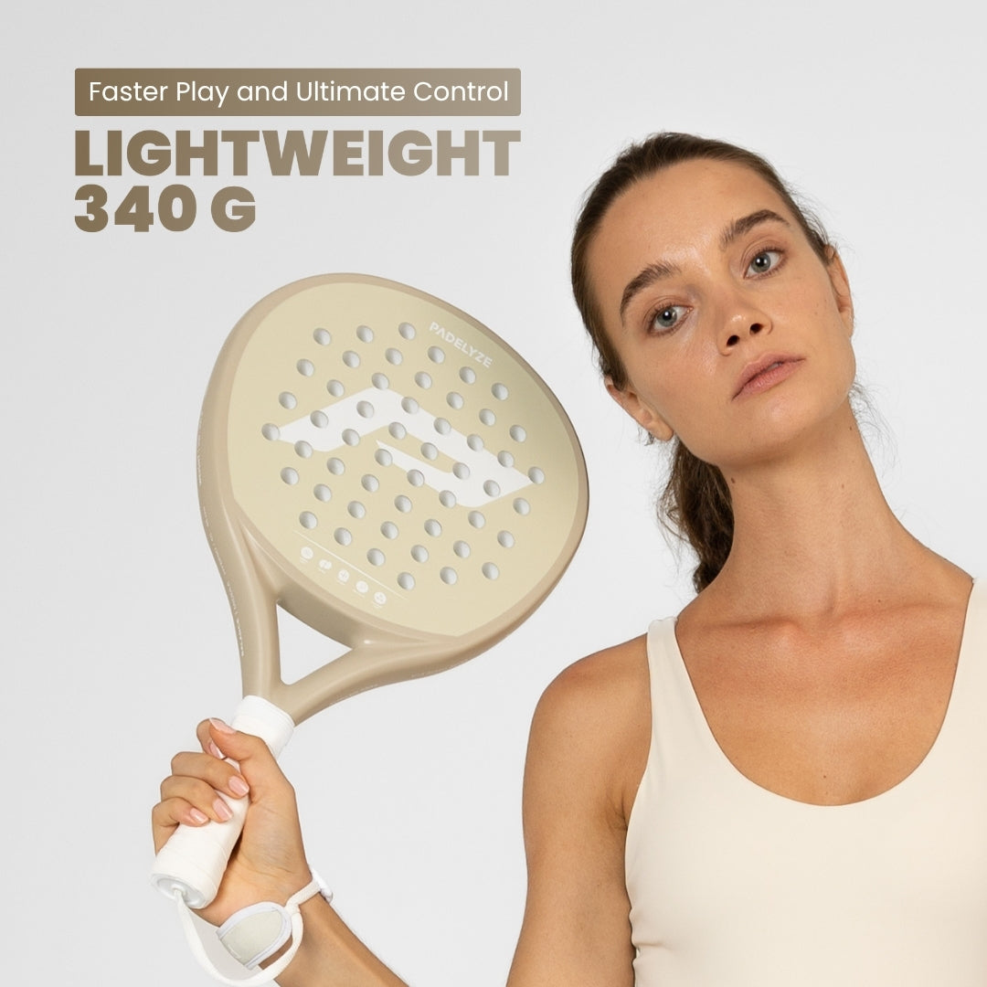 Padel Tennis Racket Light+ Full Carbon - Beige
