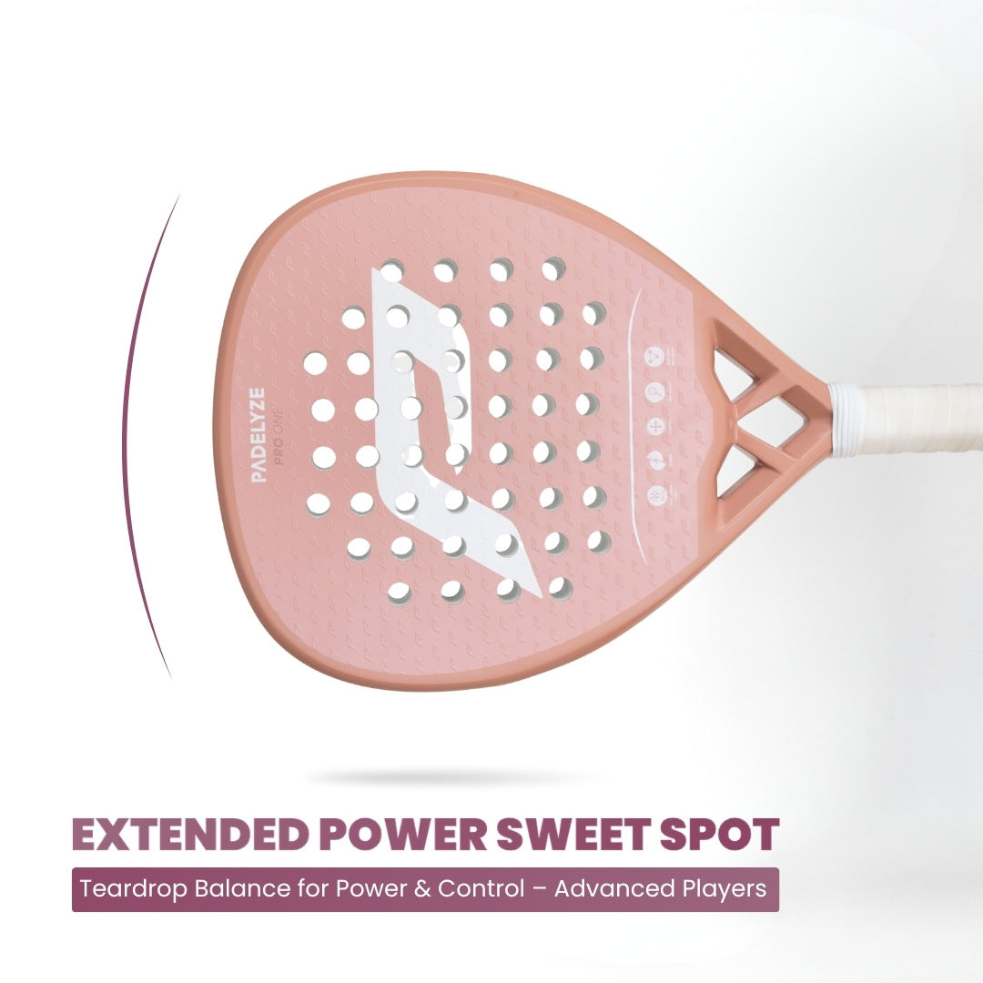 <tc>Pala de pádel Light+ 100 % carbono - rosa</tc>
