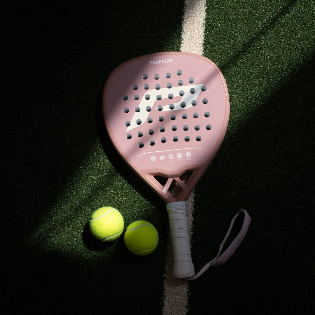 <tc>Pala de pádel Light+ 100 % carbono - rosa</tc>