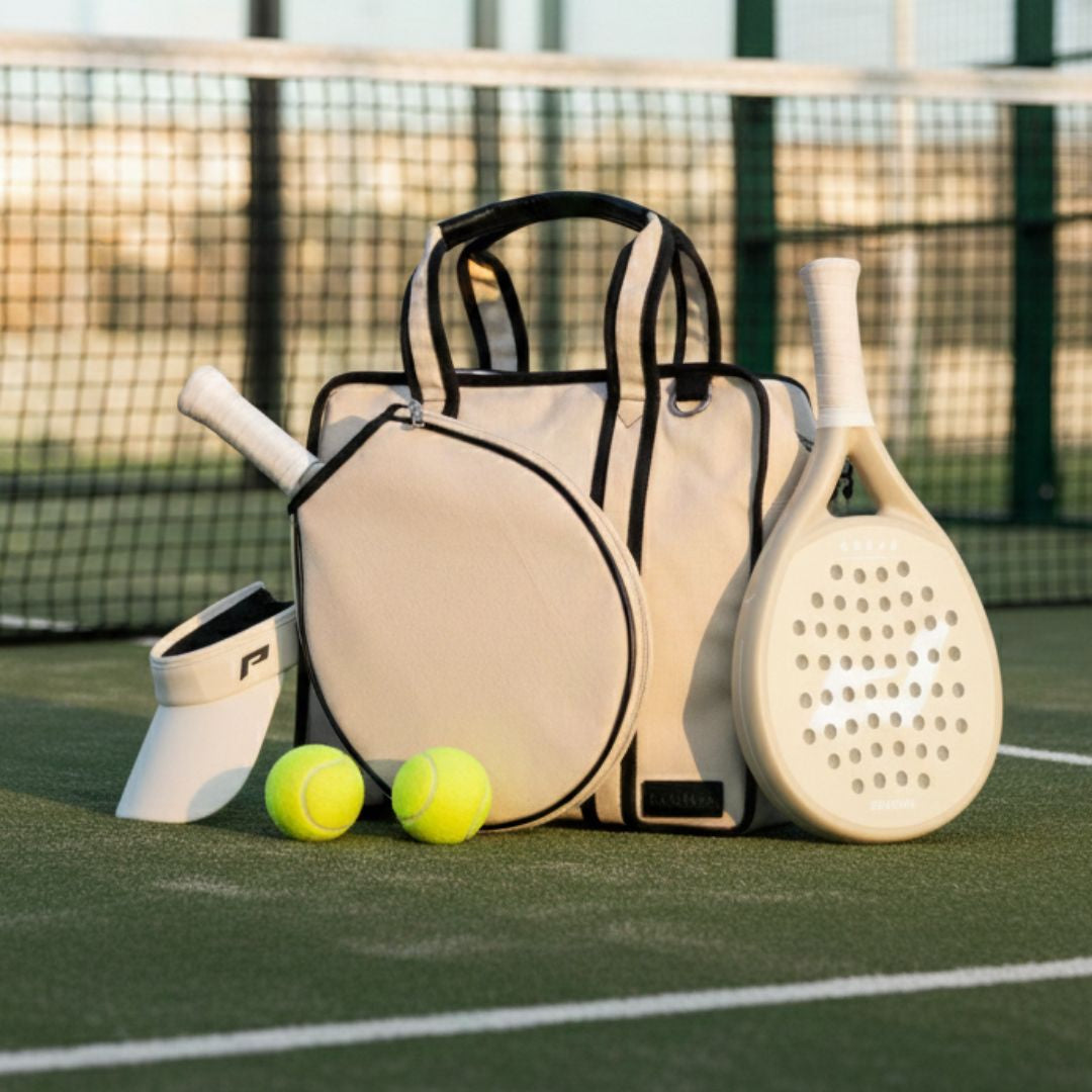 Padel Bag - Canvas - Beige - Premium Padel Bag for Women