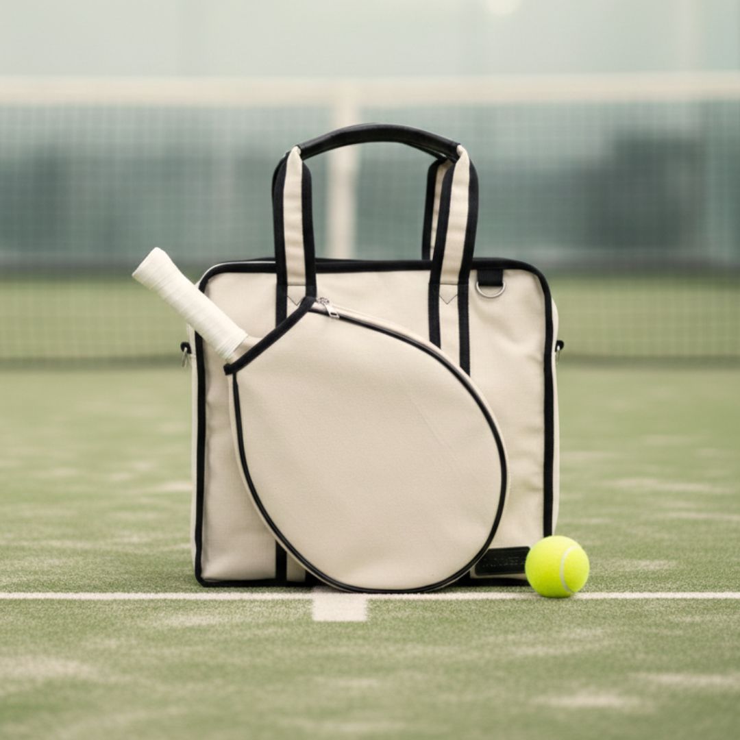 Padel Bag - Canvas - Beige - Premium Padel Bag for Women