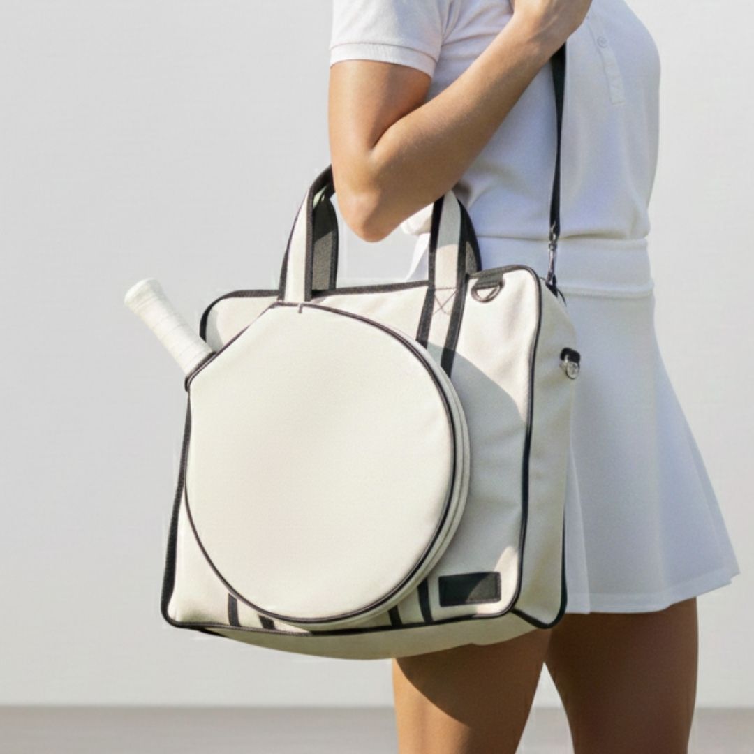 Padel Bag - Canvas - Beige - Premium Padel Bag for Women
