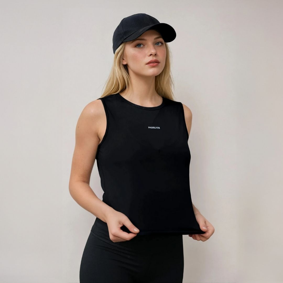 Frauenpadeloberteil - schwarz