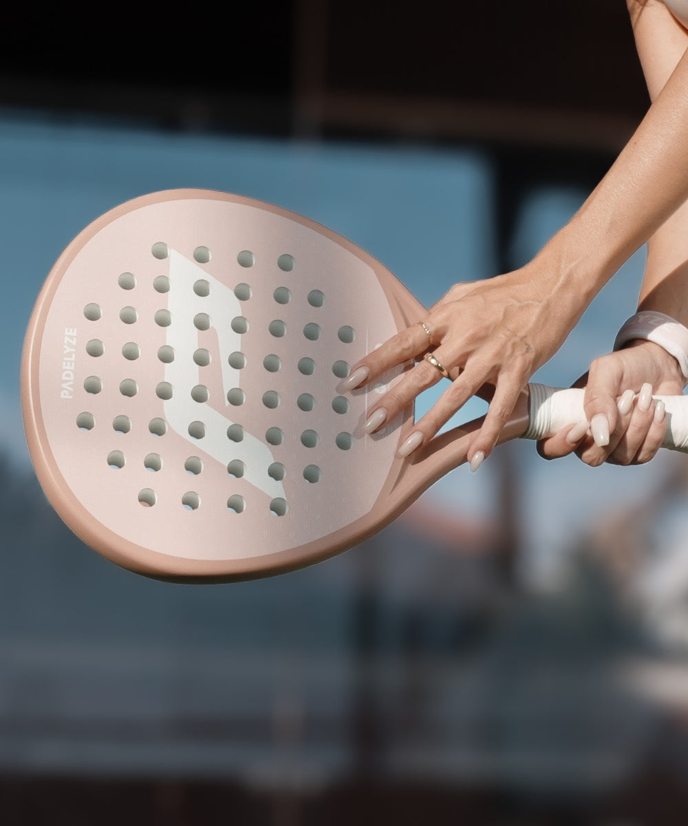 Padel Racket Light+ Volledige koolstof - roze