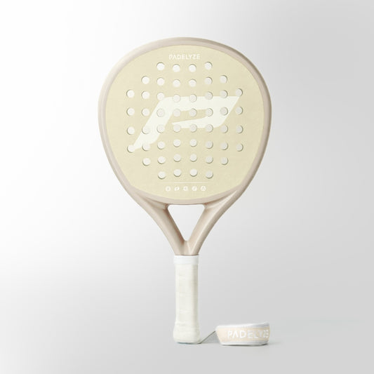 Padel Racket Light+ Volledige koolstof - Beige