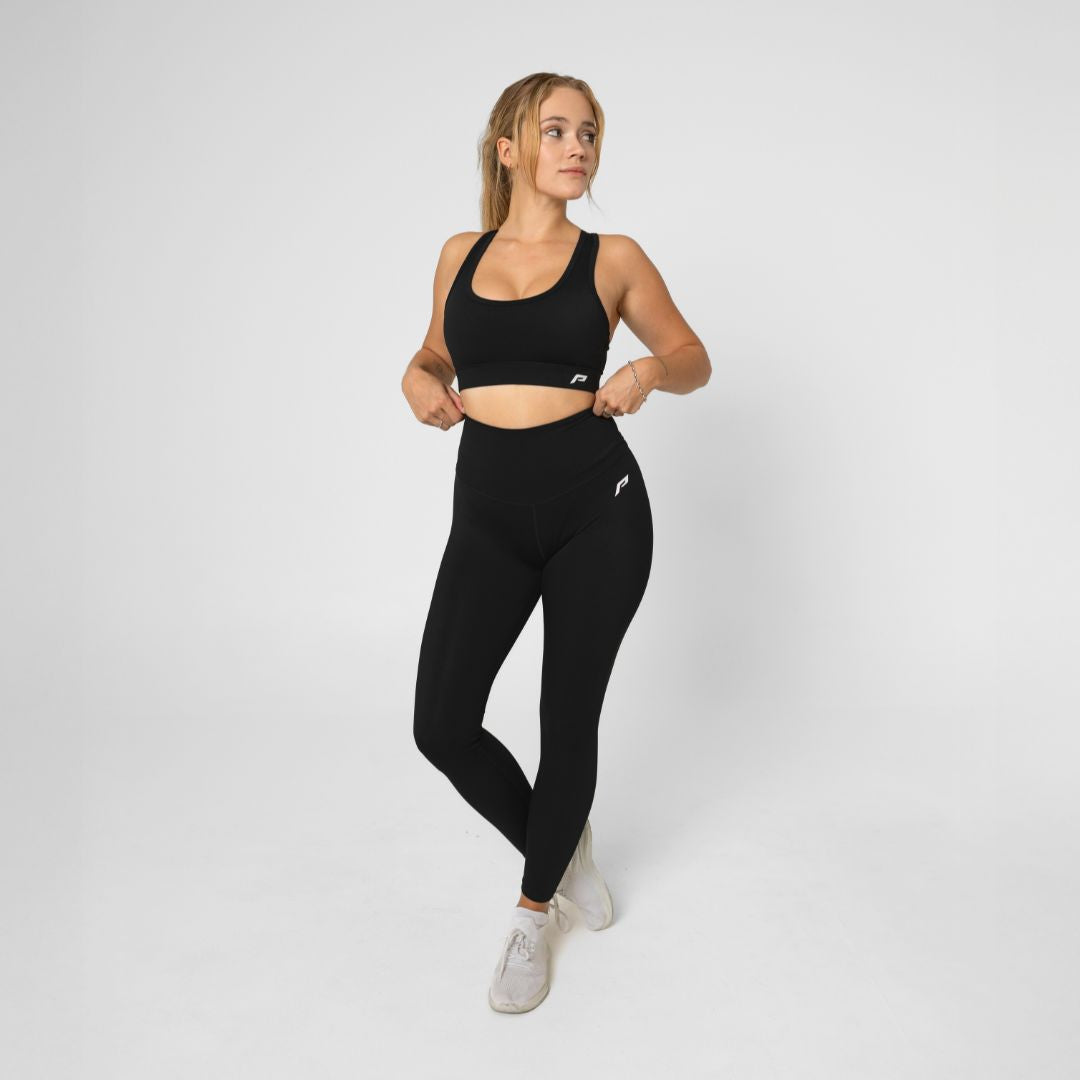 <tc>Padel Leggings Damen - hoch tailliert - mit Balltasche</tc>