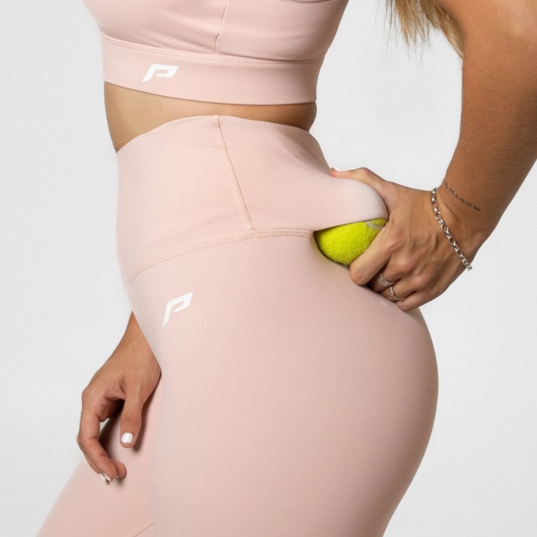 <tc>Padel Leggings Damen - hoch tailliert - mit Balltasche</tc>