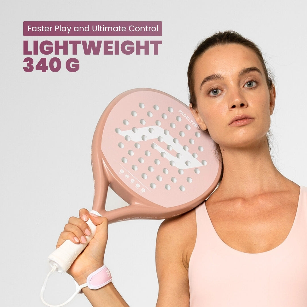 Padel Tennis Racket Light+ Full Carbon - Pink