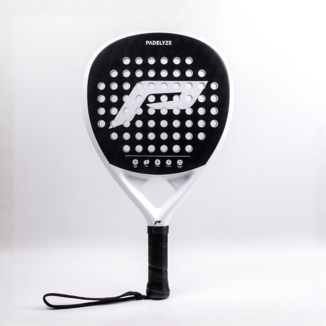 Padelschläger – Vollcarbon – Schwarz/Weiß